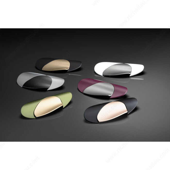 Richelieu 225496219900 Modern Metal Pull - 2254, Matte Black / Ravello Gray