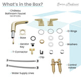 Chateau 8 in. Widespread, 2-Handle, Bathroom Faucet in Brushed Gold