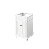 Jeffrey Alexander VKITDOU24WHWCR 24" White Douglas Vanity, White Carrara Marble Vanity Top, undermount rectangle bowl