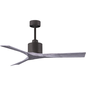 Matthews Fan NK-TB-BW-52 Nan 6-speed ceiling fan in Textured Bronze finish with 52” solid barn wood tone wood blades