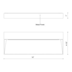 Kuzco EW71412-GY CASA 12" EW Gray 120V ELV LED 3000K 90CRI 21W