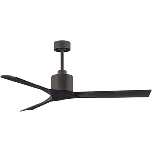 Matthews Fan NK-TB-BK-60 Nan 6-speed ceiling fan in Textured Bronze finish with 60” solid matte black wood blades