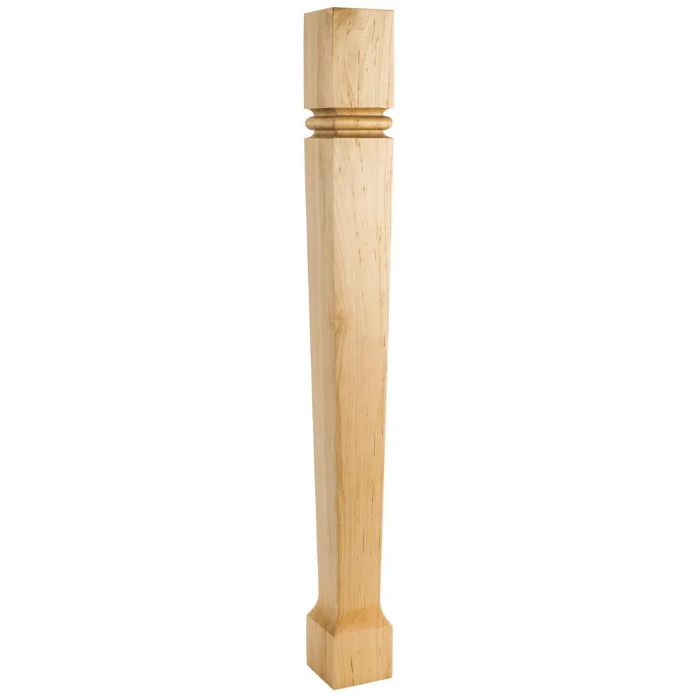 Hardware Resources P80-CH 3-1/2" W x 3-1/2" D x 35-1/2" H Cherry Bullnose Tapered Post