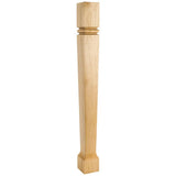 Hardware Resources P80-CH 3-1/2" W x 3-1/2" D x 35-1/2" H Cherry Bullnose Tapered Post