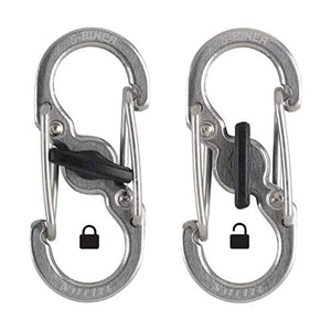 Nite Ize S-Biner MicroLock Aluminum, Locking Keychain Carabiner, 5 Pack, Assorted Colors