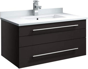 Fresca FCB6130ES-UNS-CWH-U Espresso Wall Bathroom Cabinet