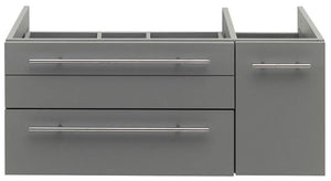 Fresca FCB6136RBL-VSL-L Fresca Lucera 36" Royal Blue Wall Hung Vessel Sink Modern Bathroom Cabinet - Left Version