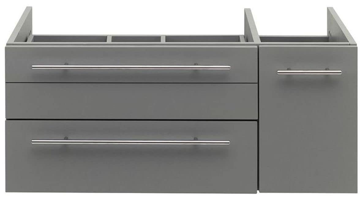 Fresca FCB6136ES-VSL-L Fresca Lucera 36" Espresso Wall Hung Vessel Sink Modern Bathroom Cabinet - Left Version