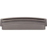 Jeffrey Alexander 141-128BNBDL 128 mm Center Brushed Pewter Square-to-Center Square Renzo Cabinet Cup Pull