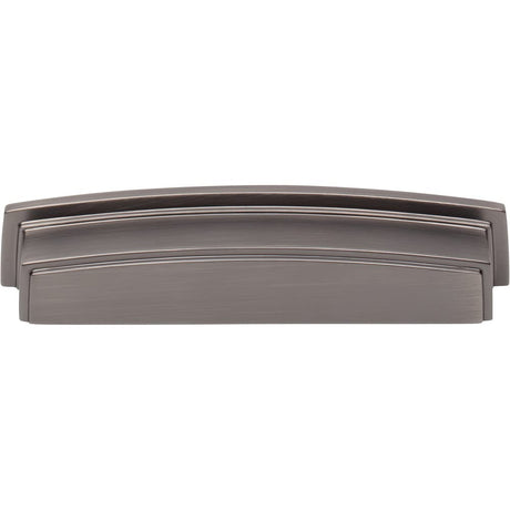 Jeffrey Alexander 141-128BNBDL 128 mm Center Brushed Pewter Square-to-Center Square Renzo Cabinet Cup Pull