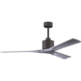 Matthews Fan NK-TB-BW-60 Nan 6-speed ceiling fan in Textured Bronze finish with 60” solid barn wood tone wood blades