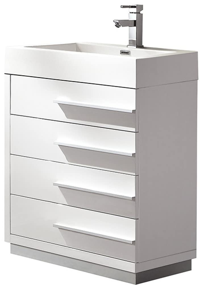 Fresca FCB8024WH Fresca Livello 24" White Modern Bathroom Cabinet