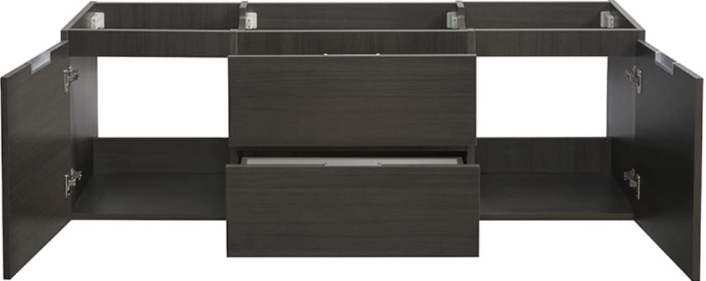 Fresca FCB8360GO-D Fresca Valencia 60" Gray Oak Wall Hung Double Sink Modern Bathroom Cabinet