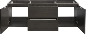 Fresca FCB8360GO-D Fresca Valencia 60" Gray Oak Wall Hung Double Sink Modern Bathroom Cabinet