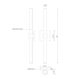Kuzco VL17224-CH FRESNO 24" VL Chrome 120V ELV LED 3000K 90CRI 31W