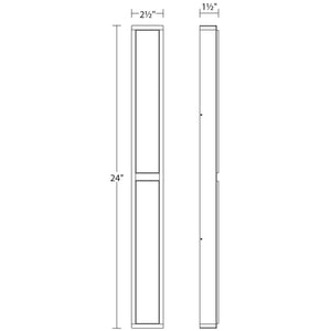 Sonneman 2558.01 Dazzle Slim 24" LED Bath Bar Polished Chrome