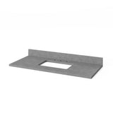 Jeffrey Alexander VKITSAV48WHSGR 48" White Savino Vanity, Steel Grey Cultured Marble Vanity Top, undermount rectangle bowl