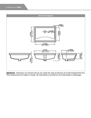 Icera L-2420.01 Muse Undermount 21 x 14, White