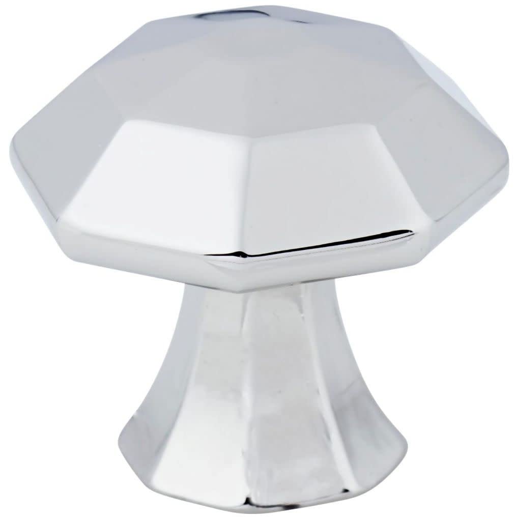 Jeffrey Alexander 678PC 1-1/4" Overall Length Polished Chrome Octagonal Wheeler Cabinet Knob