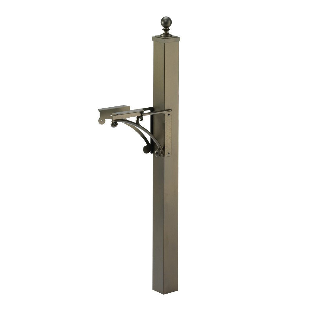 Whitehall 16003 - Deluxe Post & Brackets w/ball finial -  Bronze