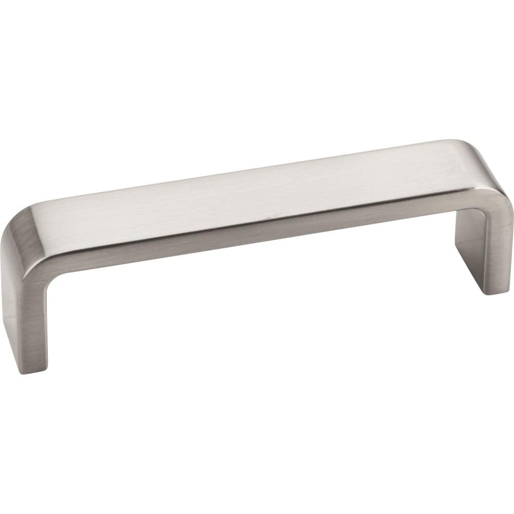 Elements 193-96SN 96 mm Center-to-Center Satin Nickel Square Asher Cabinet Pull