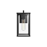 Alora EW652505BKCL BRENTWOOD 12" EW BLACK TEXTURED CLEAR GLASS 1X60W E26