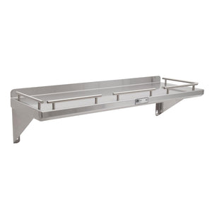 John Boos GRWS24-UB Cucina Americana Mensola Grande Shelf with Wall Mounted Pot Rack Size: 24" W