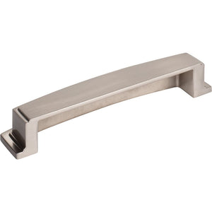Jeffrey Alexander 141-128SN 128 mm Center Satin Nickel Square-to-Center Square Renzo Cabinet Cup Pull