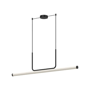 Kuzco LP73048-BK VESPER 48" LINEAR PENDANT TEXTURED BLACK 120" WIRE 120V TRIAC/ELV LED 3000K 90CRI 32W