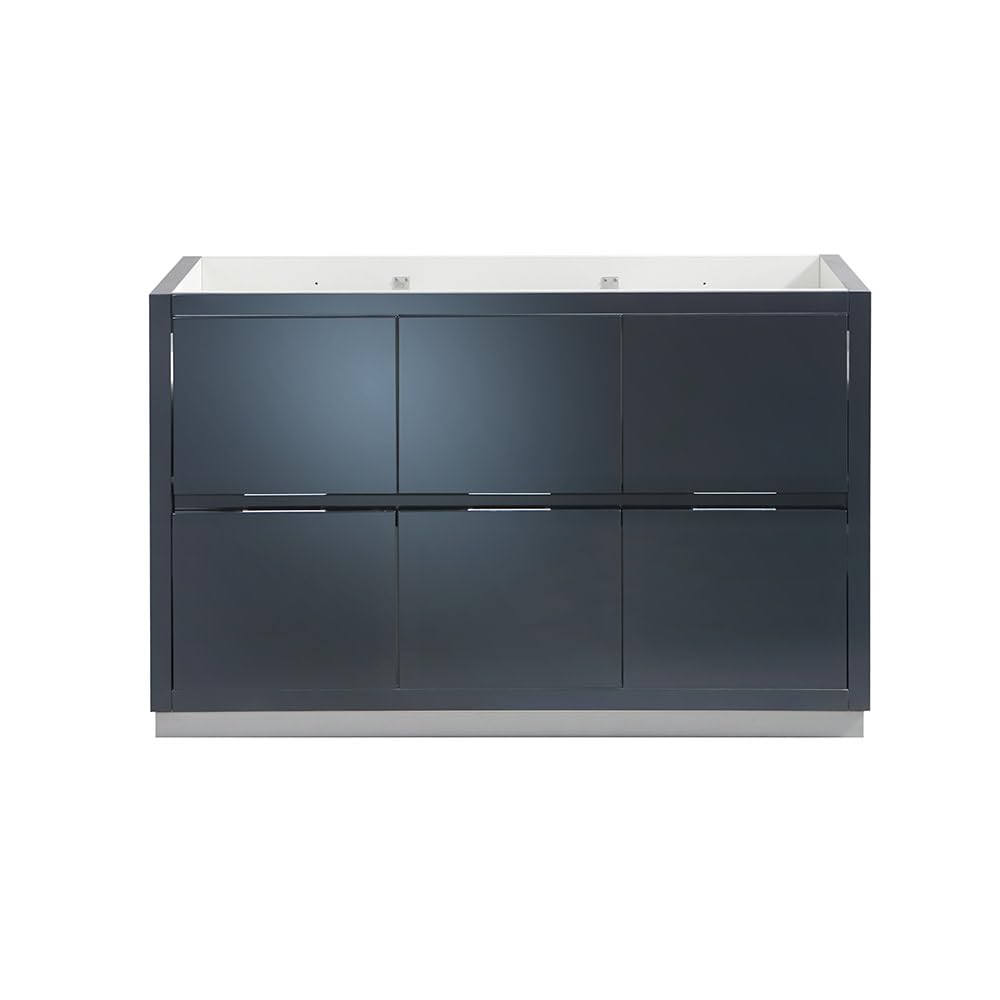 Fresca FCB8448WH-D Fresca Valencia 48" Glossy White Free Standing Double Sink Modern Bathroom Cabinet