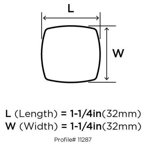 Amerock Cabinet Knob Satin Nickel 1-1/4 inch (32 mm) Length Stature 1 Pack Drawer Knob Cabinet Hardware