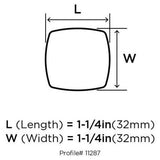 Amerock Cabinet Knob Satin Nickel 1-1/4 inch (32 mm) Length Stature 1 Pack Drawer Knob Cabinet Hardware