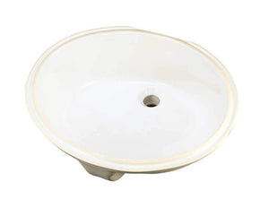 Gerber G0012780 White Luxoval Oval Standard Undercounter Bathroom Sink