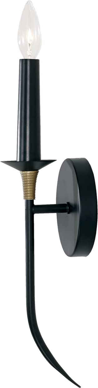 Capital Lighting 645611KB Amara 1 Light Sconce Matte Black with Brass