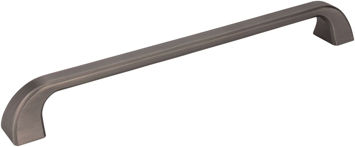 Jeffrey Alexander 972-12BNBDL 12" Center-to-Center Brushed Pewter Square Marlo Appliance Handle