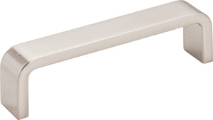 Elements 193-4SN 4" Center-to-Center Satin Nickel Square Asher Cabinet Pull