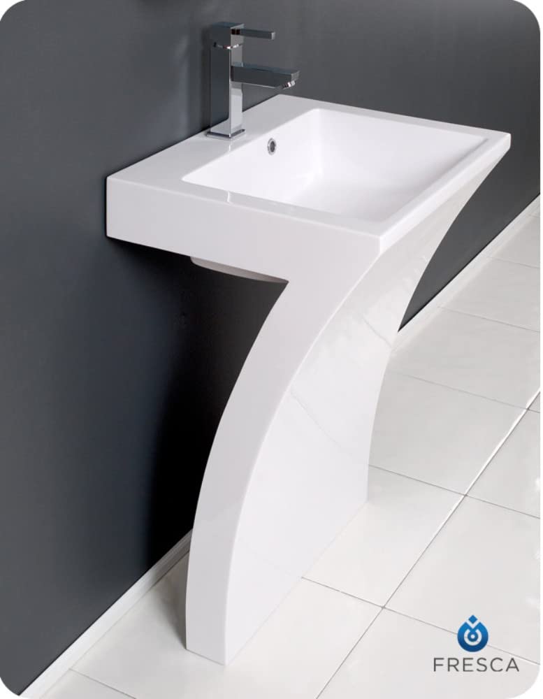 Fresca FCB5024WH Fresca Quadro 23" White Pedestal Sink