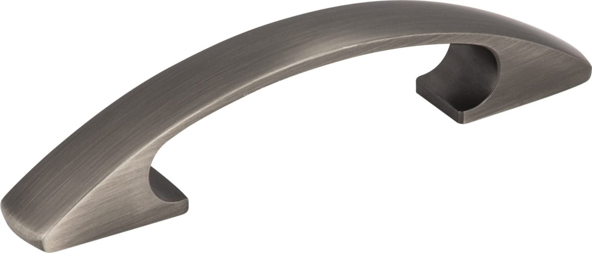 Elements 771-3BNBDL 3" Center-to-Center Brushed Pewter Arched Strickland Cabinet Pull