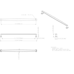 Jeffrey Alexander 171-305SBZ 305 mm Center-to-Center Satin Bronze Richard Cabinet Pull