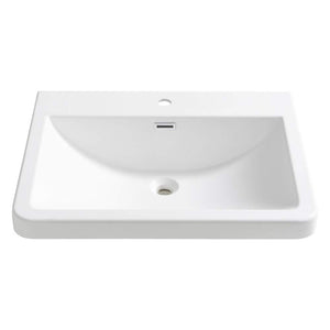 Fresca FVS8525WH Fresca Milano 26" White Integrated Sink / Countertop