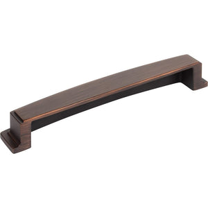 Jeffrey Alexander 141-160DBAC 160 mm Center Brushed Oil Rubbed Bronze Square-to-Center Square Renzo Cabinet Cup Pull