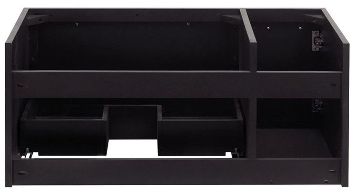 Fresca FCB6136GR-UNS-R Fresca Lucera 36" Gray Wall Hung Undermount Sink Modern Bathroom Cabinet - Right Version