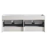 Fresca FCB9260WH-D Fresca Catania 60" Glossy White Wall Hung Double Sink Modern Bathroom Cabinet