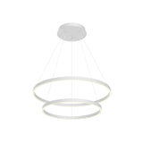 Kuzco CH87832-WH Cerchio 2 Layer 32" Chandelier WH Aluminum Extrusion Up Down 930 TRIAC 120 143W