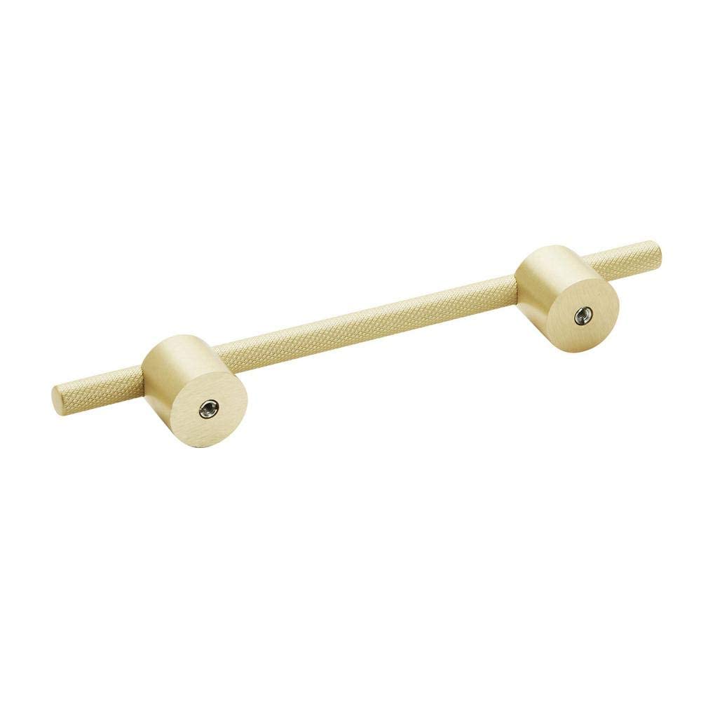 Amerock Cabinet Pull Matte Gold 5-1/16 inch (128 mm) Center to Center Transcendent 1 Pack Drawer Pull Drawer Handle Cabinet Hardware