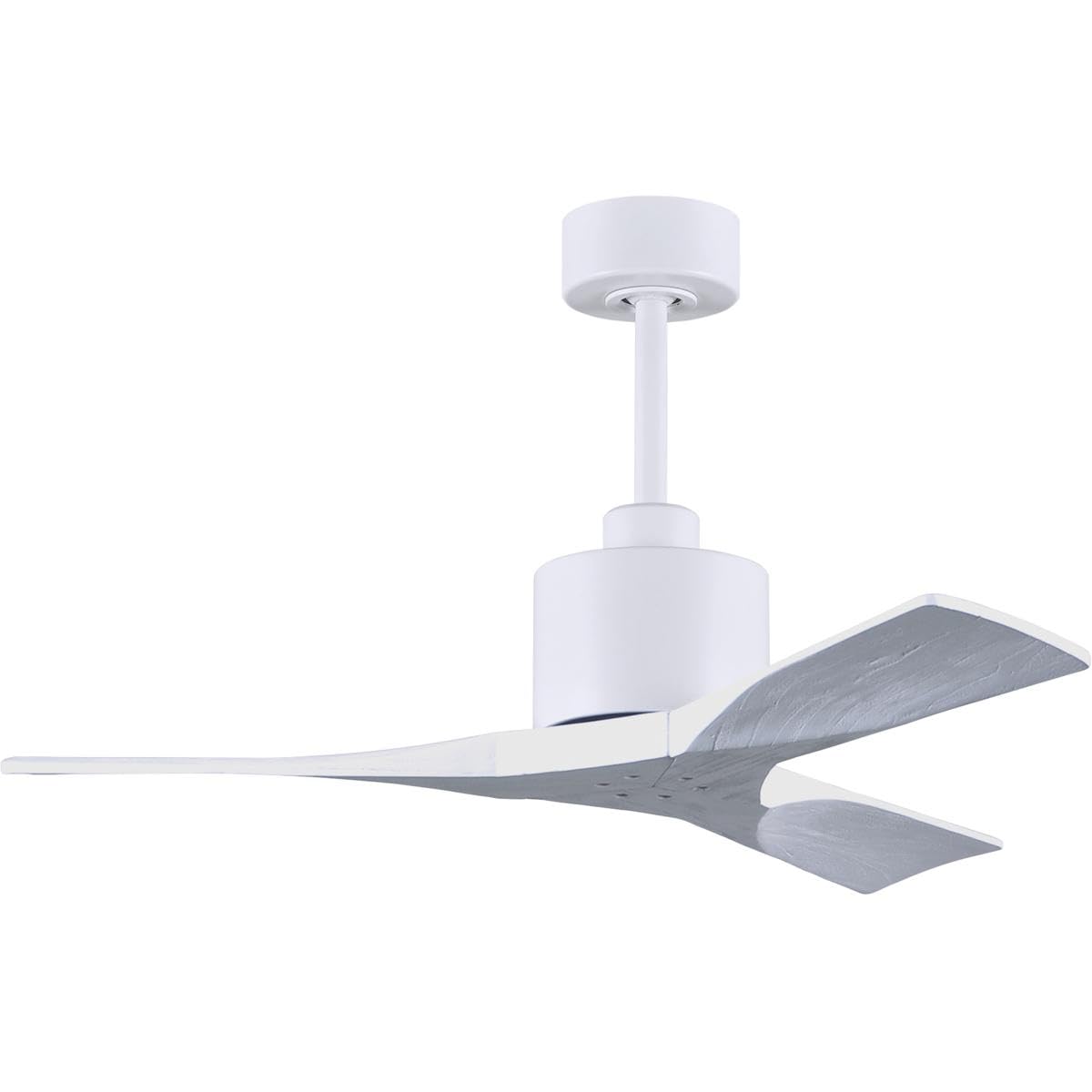 Matthews Fan NK-MWH-MWH-42 Nan 6-speed ceiling fan in Matte White finish with 42” solid matte white wood blades