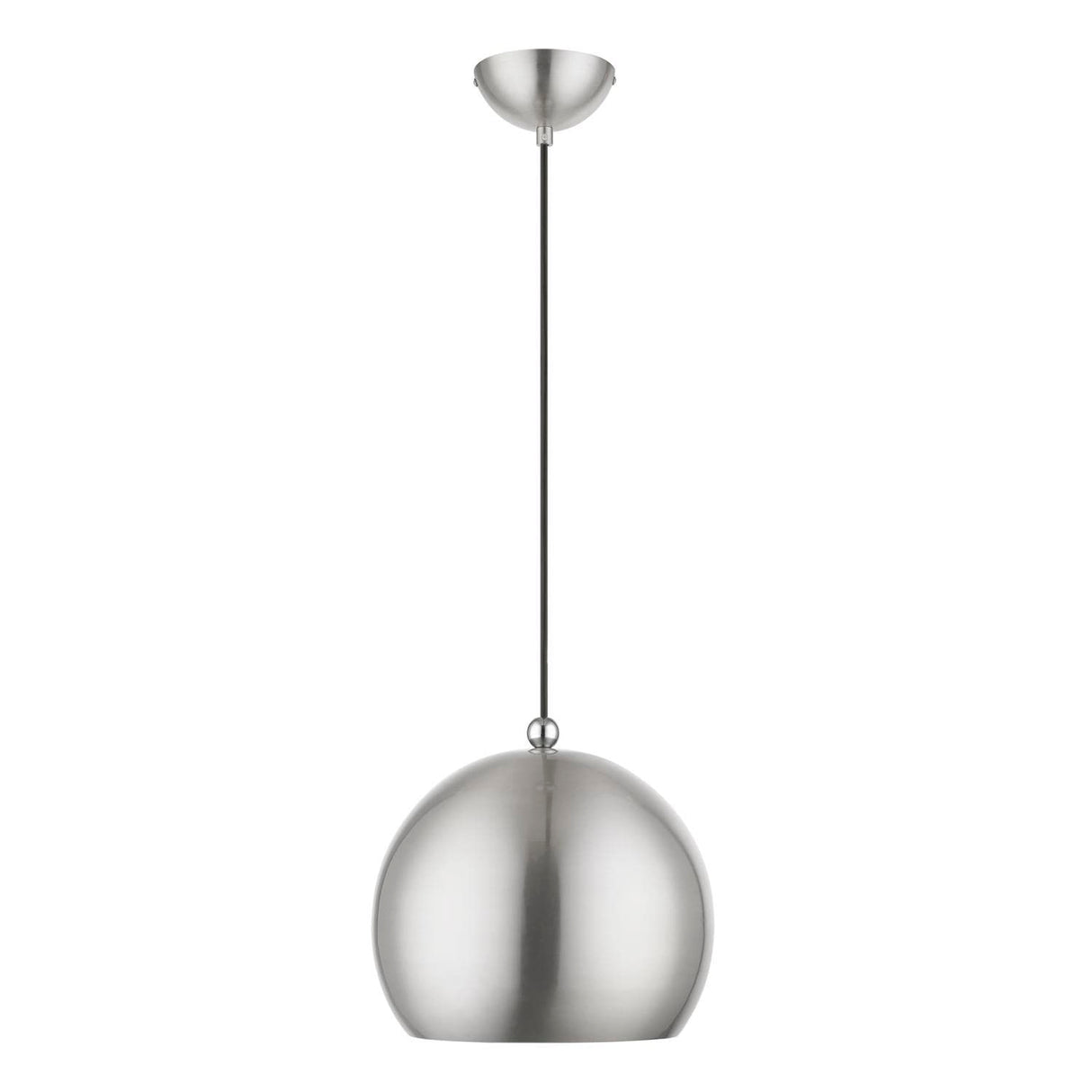 Livex Lighting 45482-91 Stockton Pendant Brushed Nickel with Polished Chrome Accents