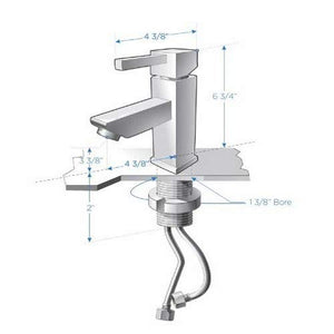 Fresca FFT1030BN Fresca Versa Single Hole Mount Bathroom Vanity Faucet - Brushed Nickel