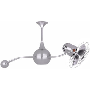Matthews Fan B2K-BN-MTL Brisa 360° counterweight rotational ceiling fan in Brushed Nickel finish with metal blades.