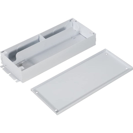 Task Lighting T-JB-ST-10-WH Metal Junction Box with Knock-Outs, 9.8 x 3.9 x 1.5 inches, White